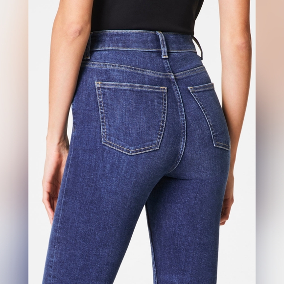 Spanx Sculpt ReDefine Slim Straight Jeans Medium Indigo Denim Size 2 - Picture 2 of 10
